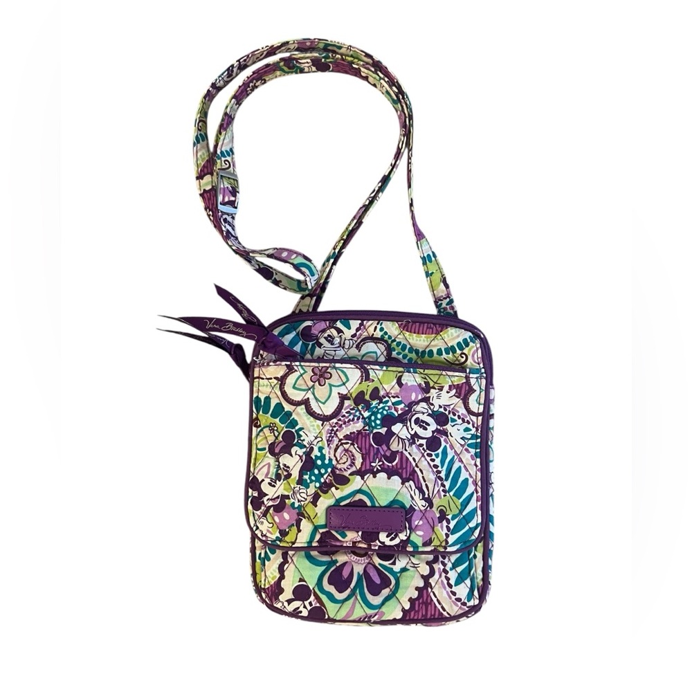 Vera Bradley X Disney Parks  Plums Up Mickey and Minnie Crossbody Small Purse - Picture 2 of 13